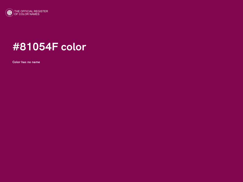 #81054F color image