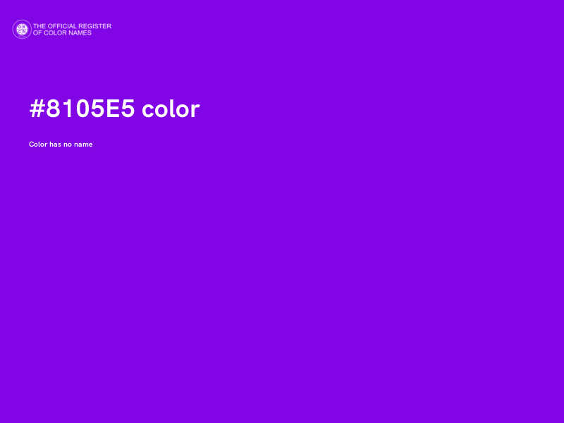 #8105E5 color image