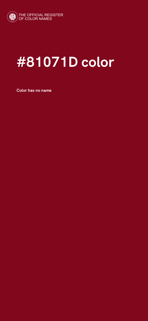 #81071D color image