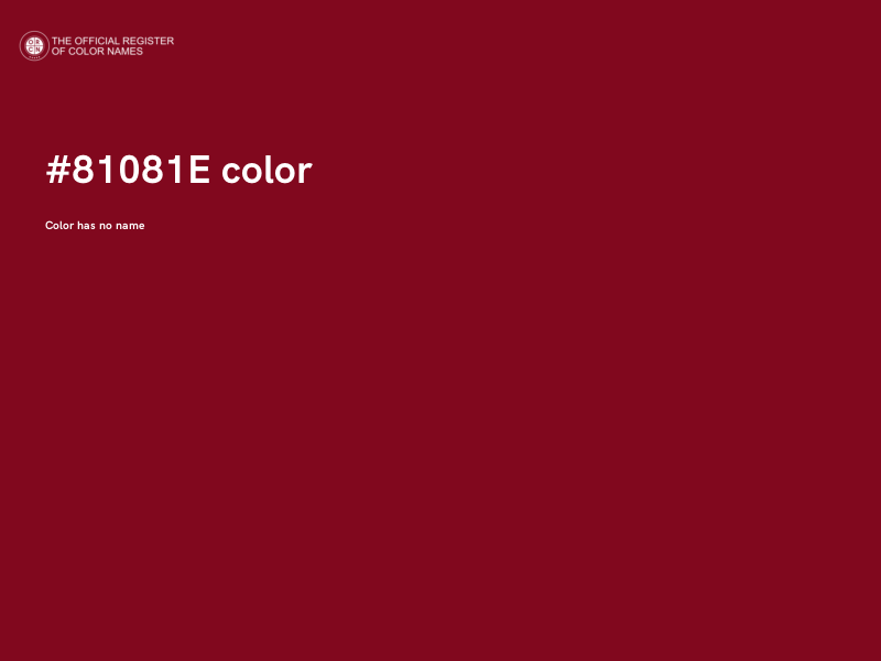 #81081E color image