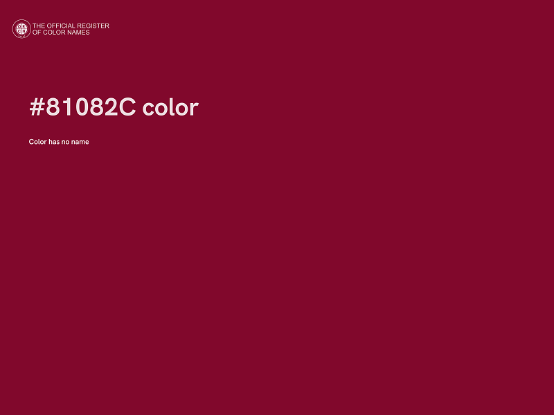#81082C color image
