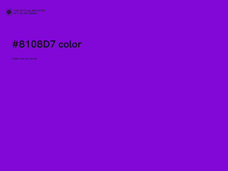 #8108D7 color image