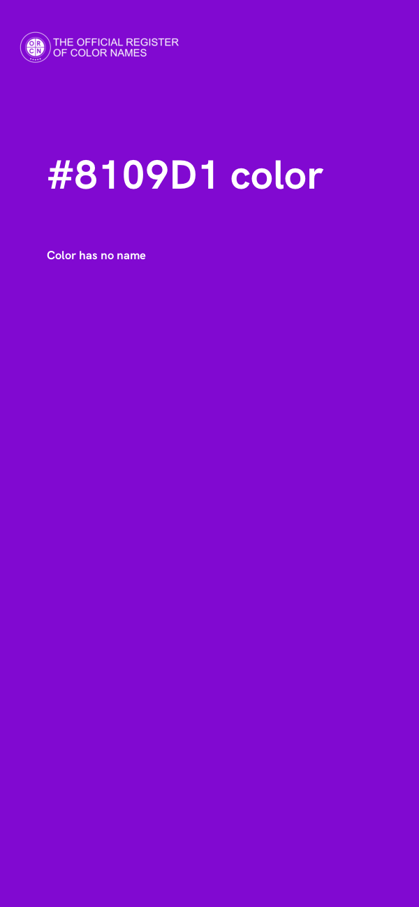 #8109D1 color image
