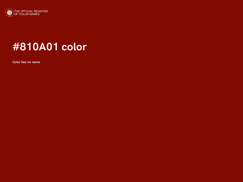 #810A01 color image