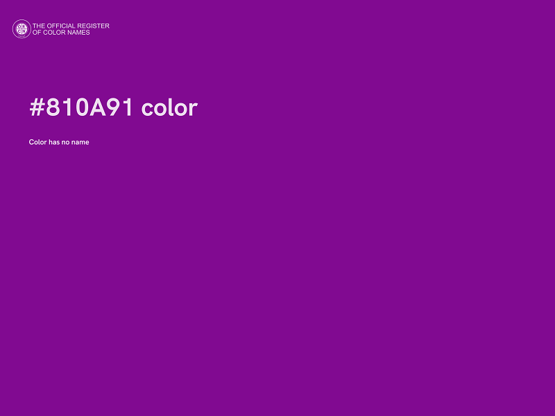 #810A91 color image