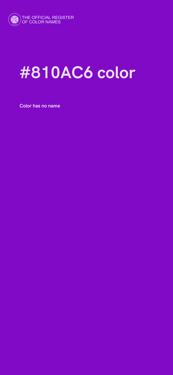 #810AC6 color image