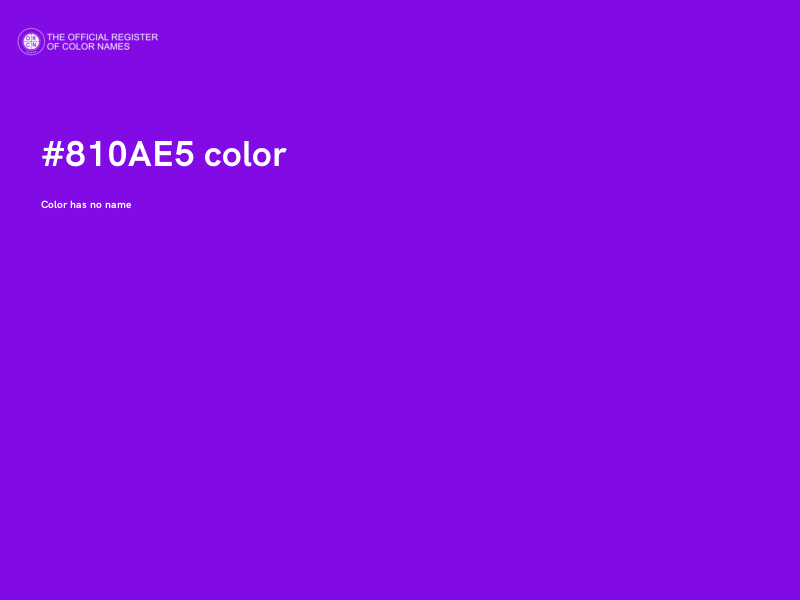 #810AE5 color image