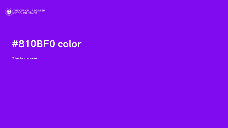 #810BF0 color image