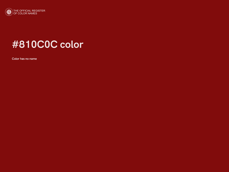 #810C0C color image