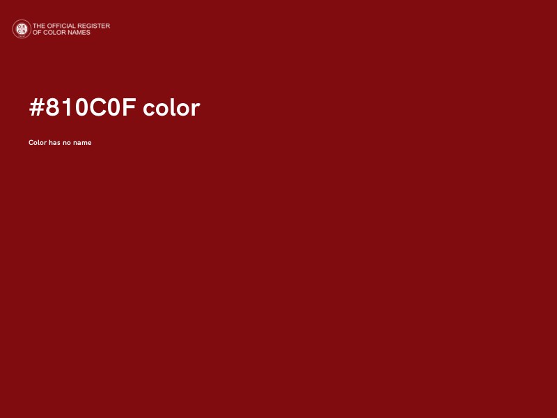 #810C0F color image