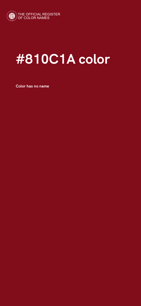 #810C1A color image