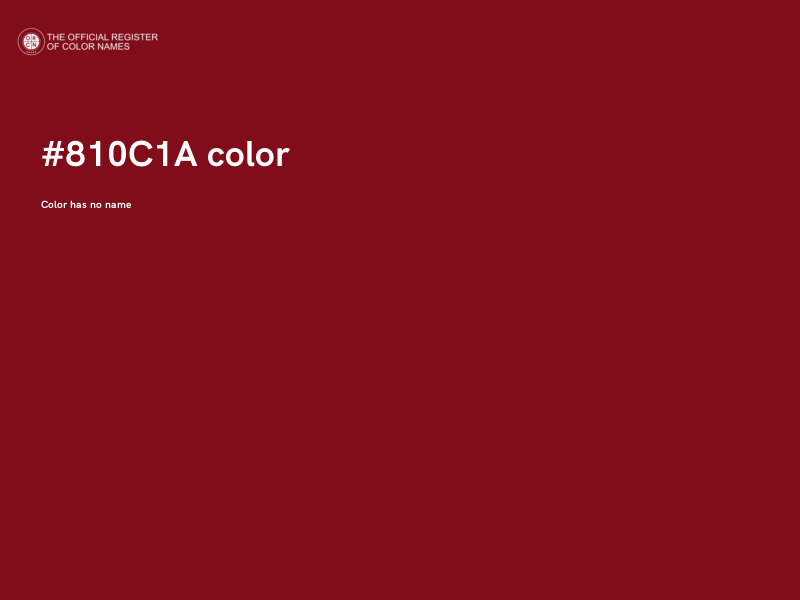 #810C1A color image