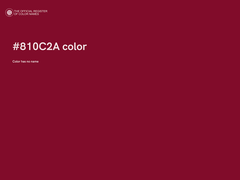 #810C2A color image