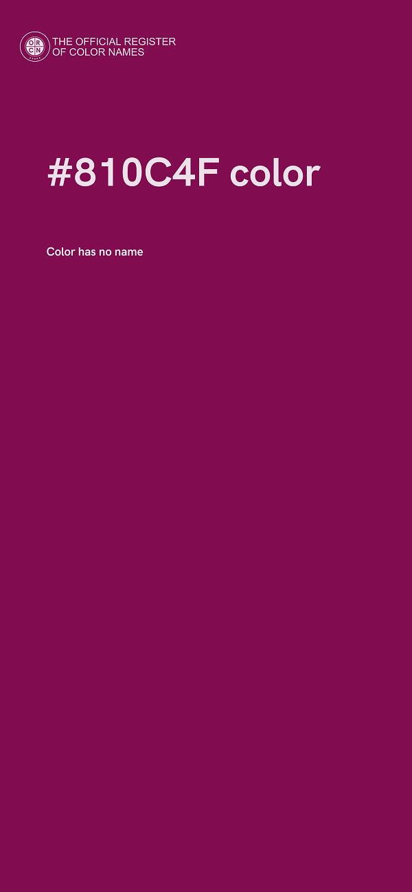#810C4F color image