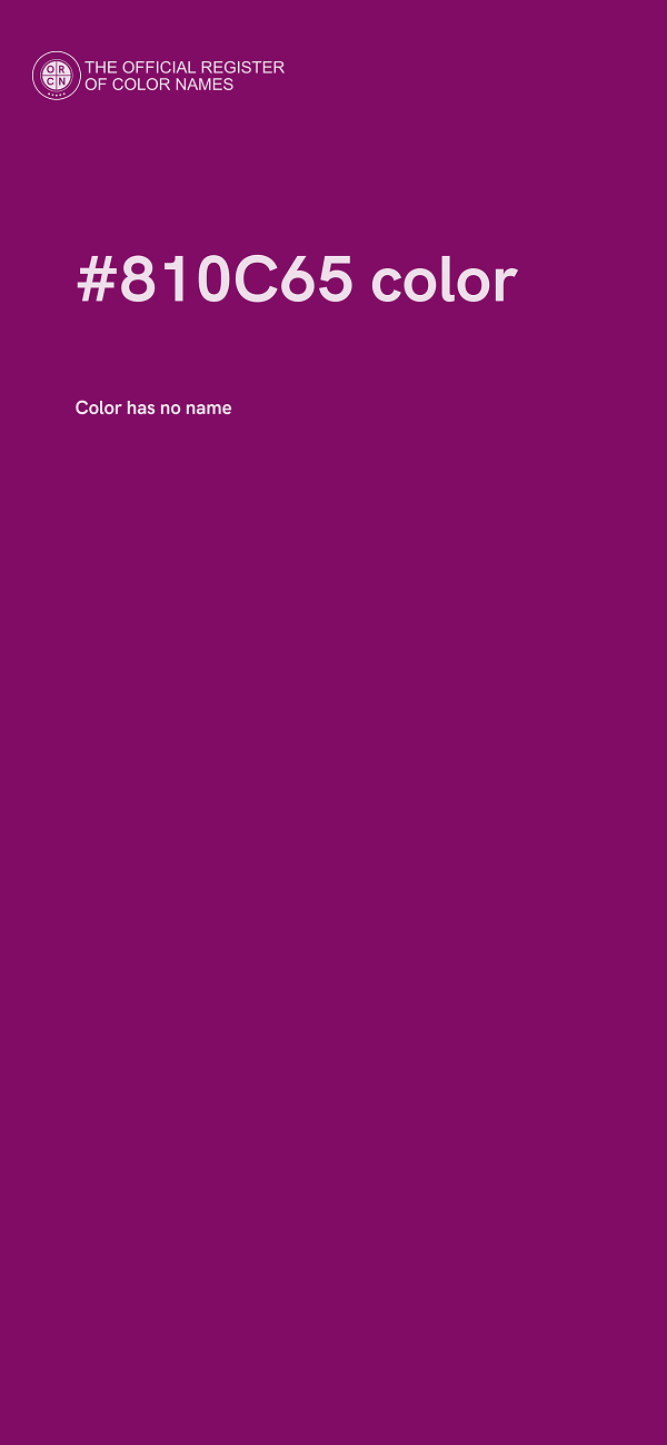 #810C65 color image