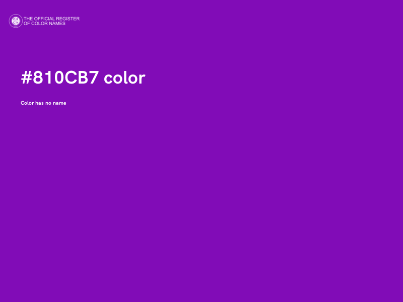 #810CB7 color image