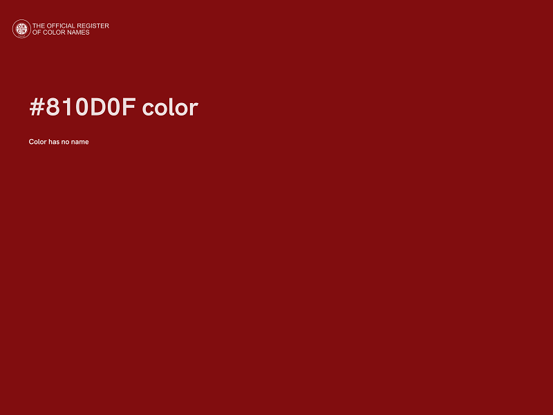 #810D0F color image