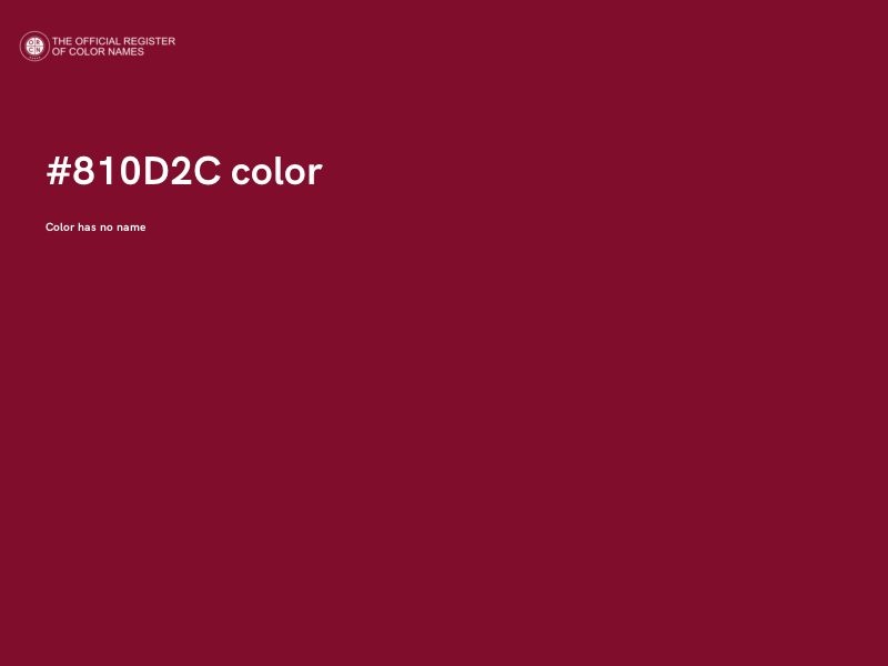#810D2C color image