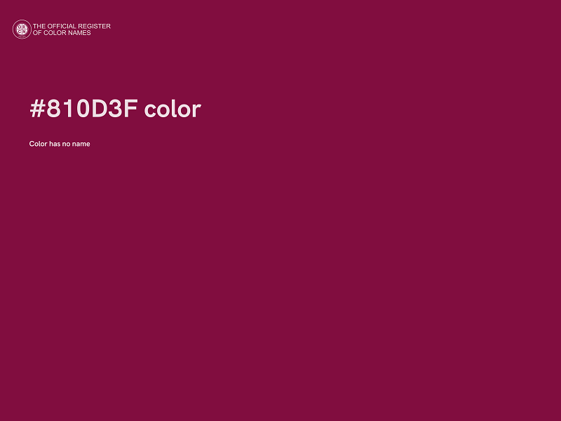 #810D3F color image