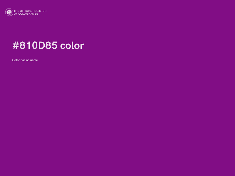 #810D85 color image