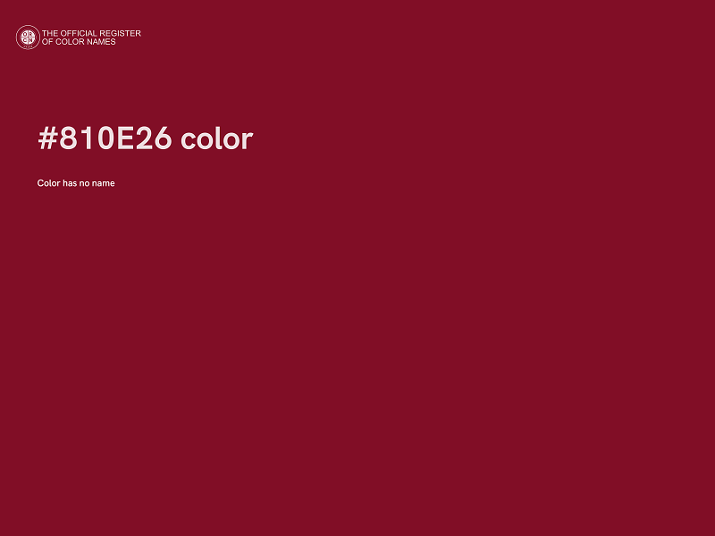 #810E26 color image