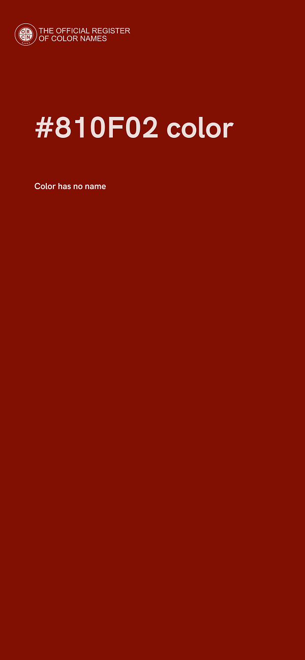 #810F02 color image