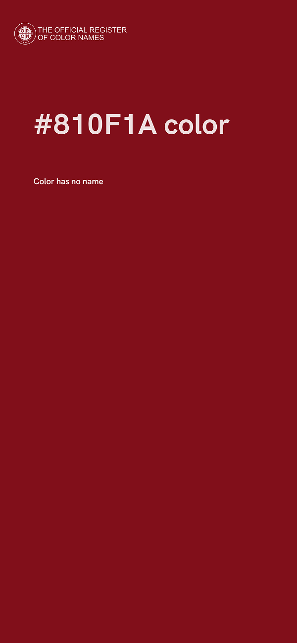 #810F1A color image