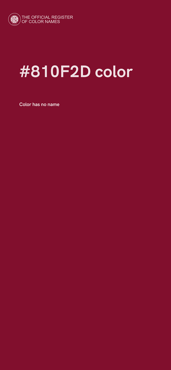 #810F2D color image