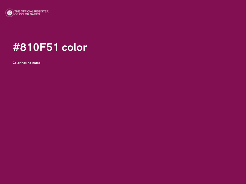 #810F51 color image