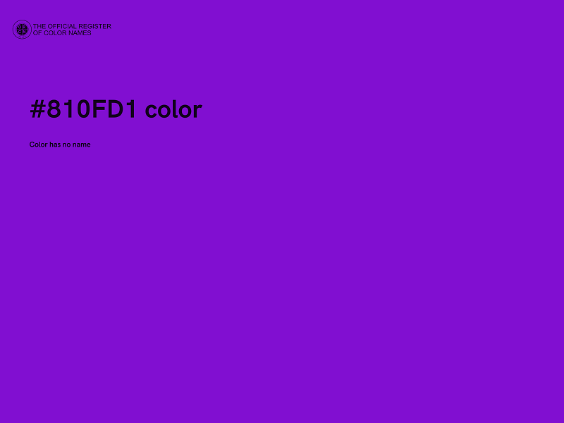 #810FD1 color image