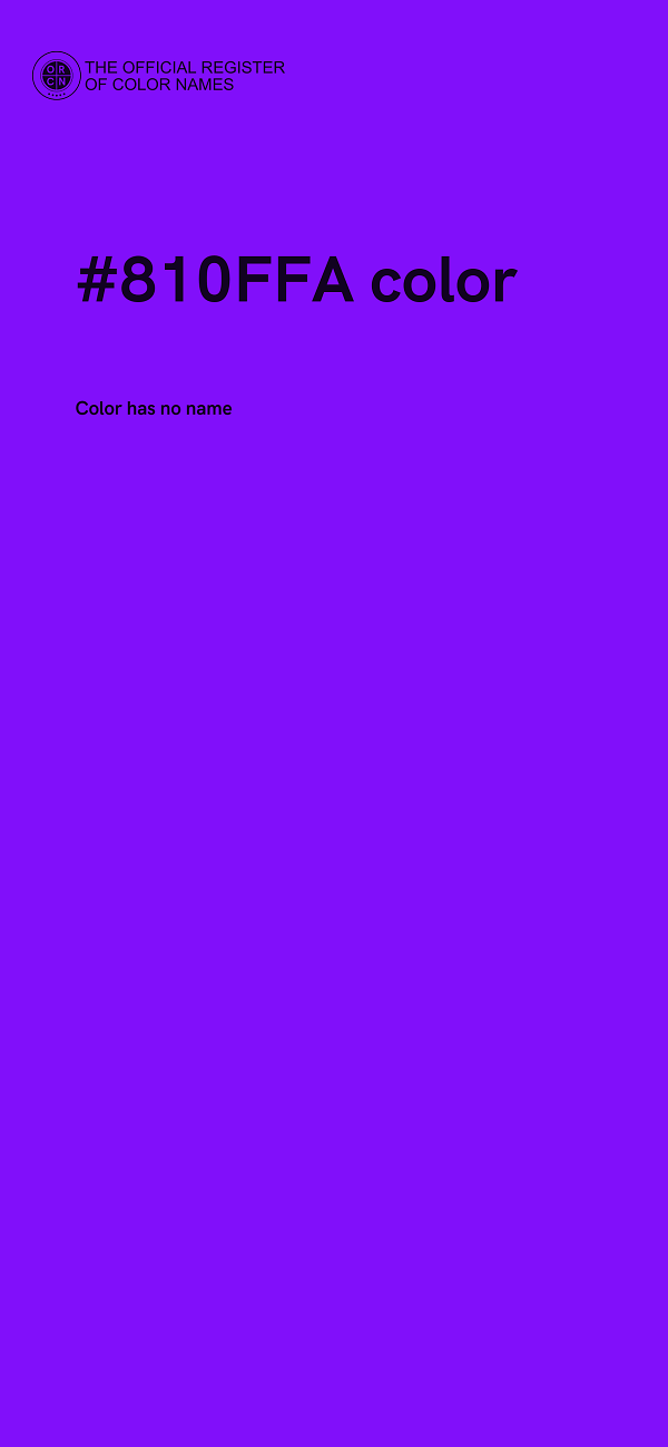#810FFA color image