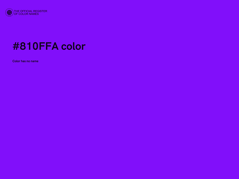 #810FFA color image
