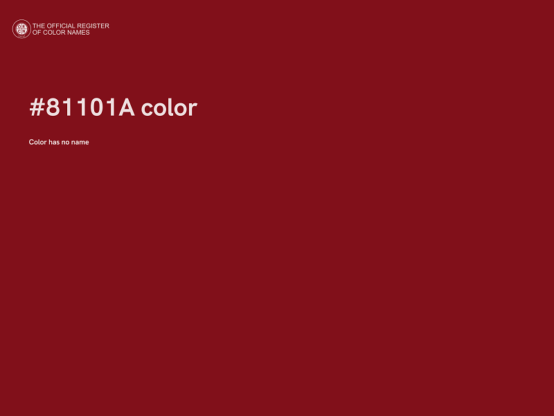 #81101A color image