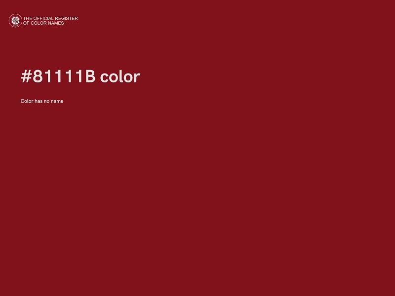 #81111B color image