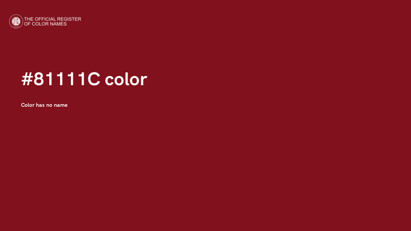 #81111C color image