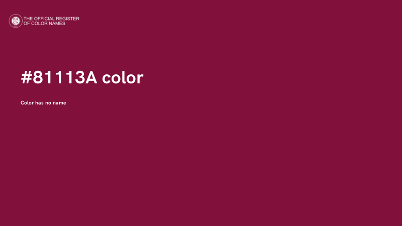 #81113A color image