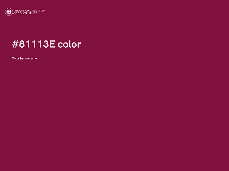 #81113E color image