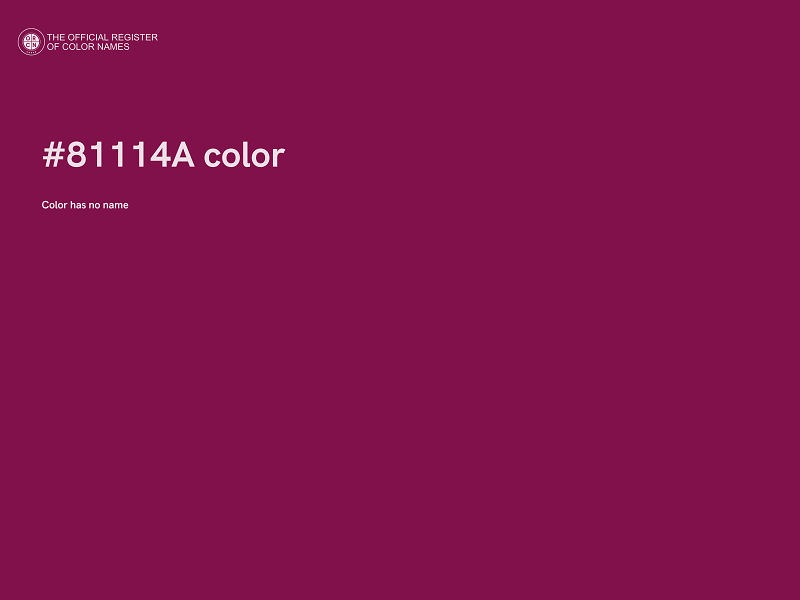 #81114A color image