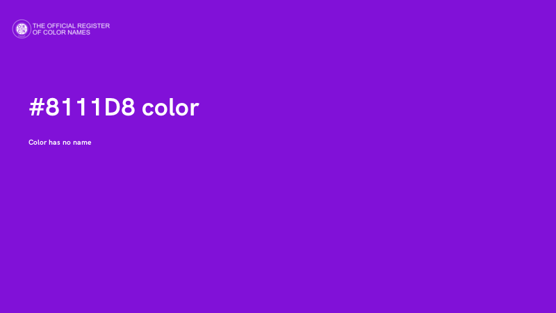 #8111D8 color image