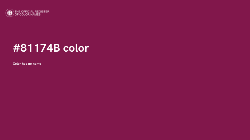 #81174B color image