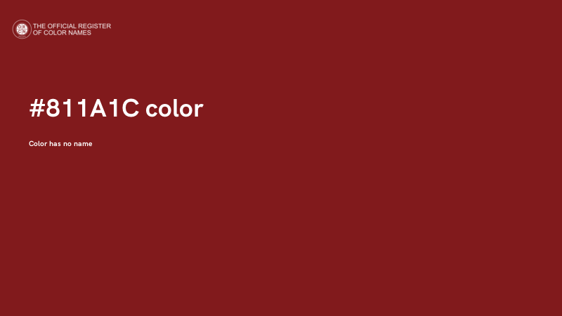 #811A1C color image