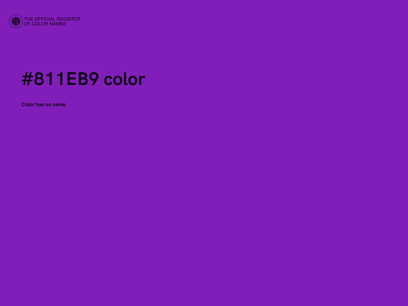 #811EB9 color image