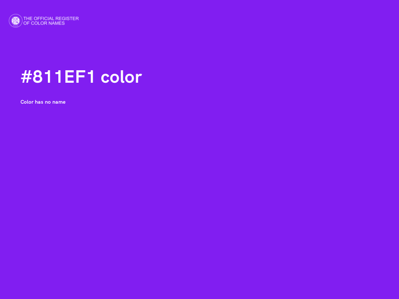 #811EF1 color image