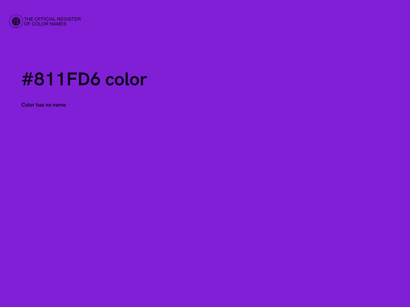 #811FD6 color image