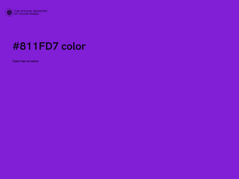 #811FD7 color image