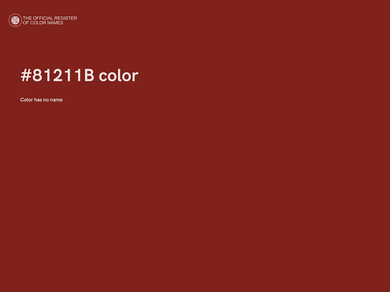 #81211B color image