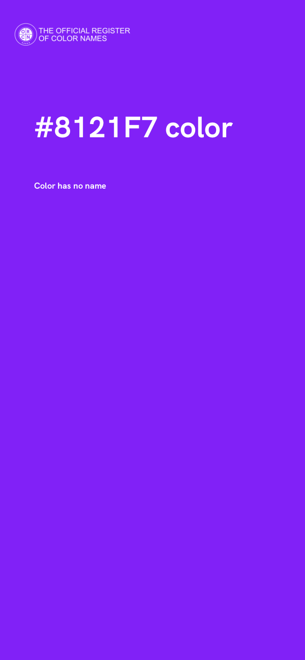 #8121F7 color image
