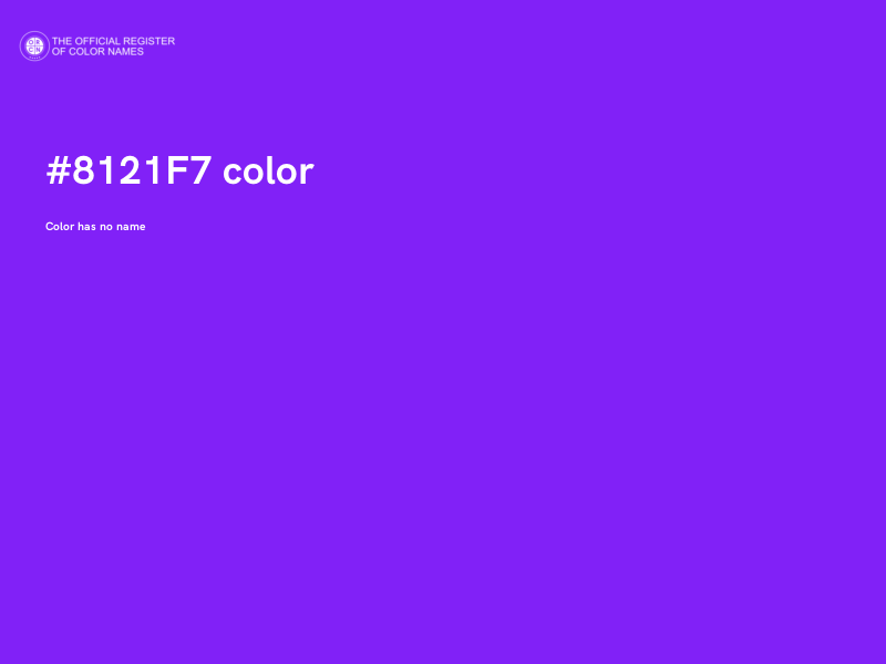 #8121F7 color image
