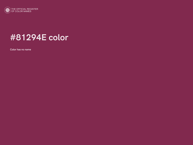 #81294E color image