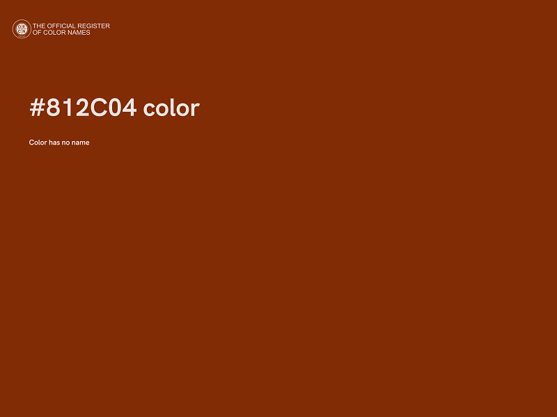 #812C04 color image